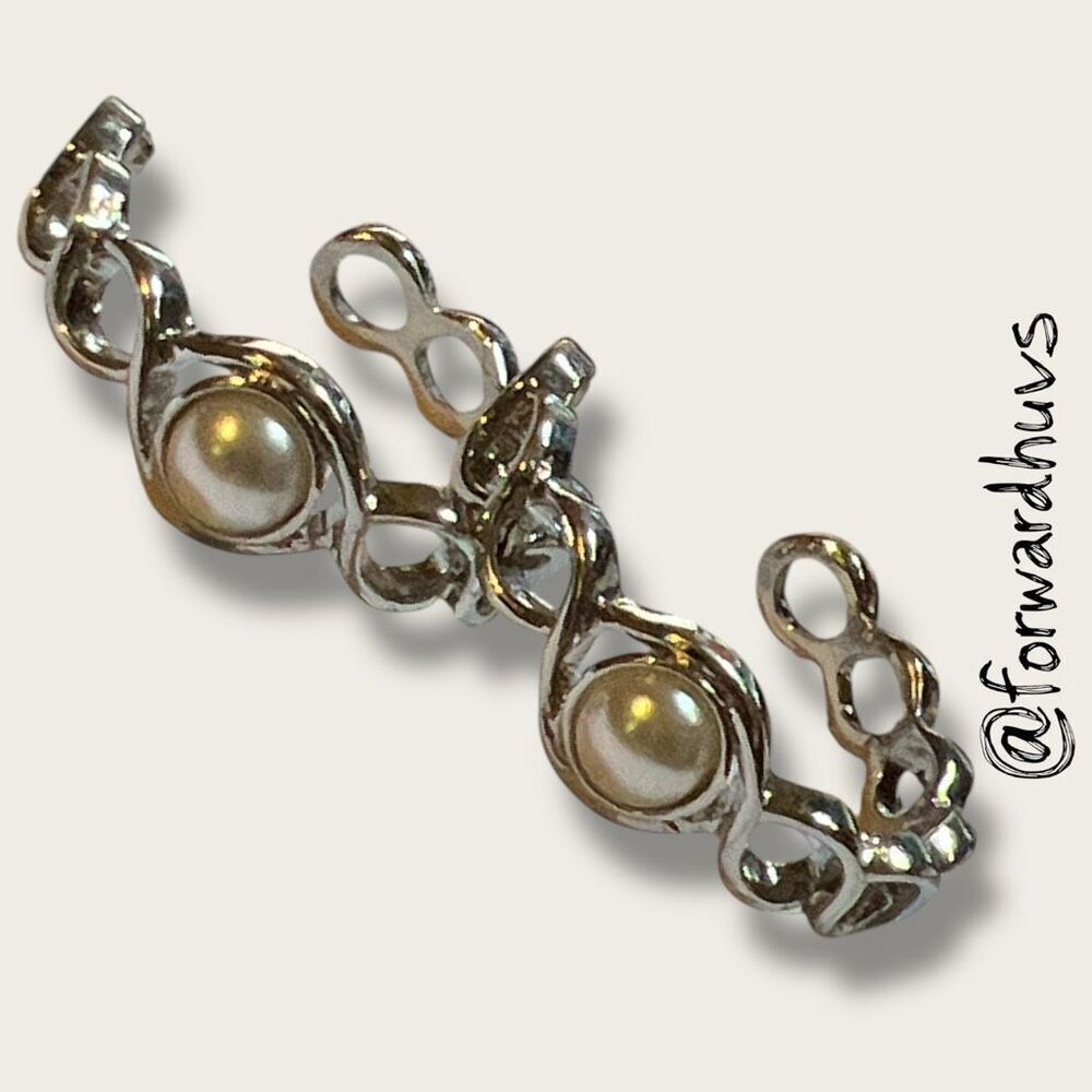 Bundle Sale 3 for $15 | Silver Tone Hoop Earrings with Faux Pearl